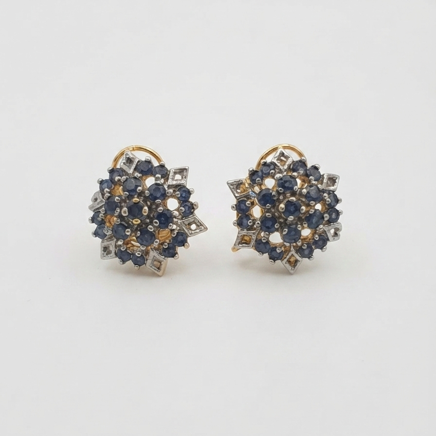 Sapphire Polygon Studs