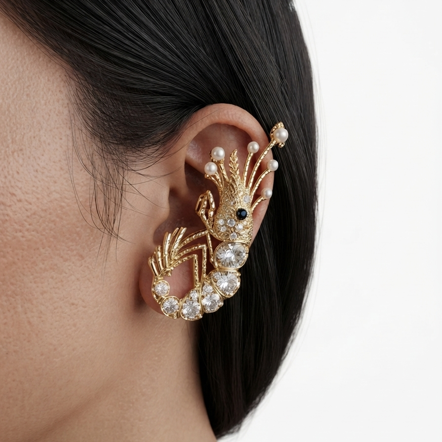 Surrealist Shrimp Cuff