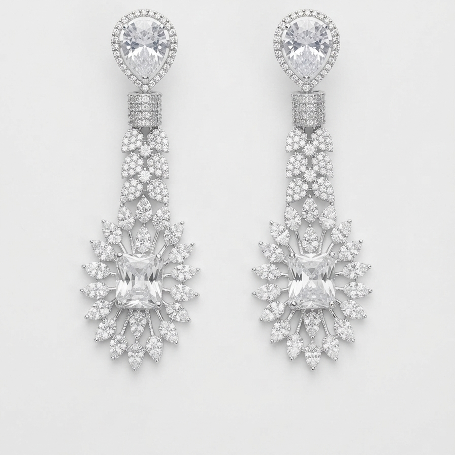 Silver Sunburst  Drops