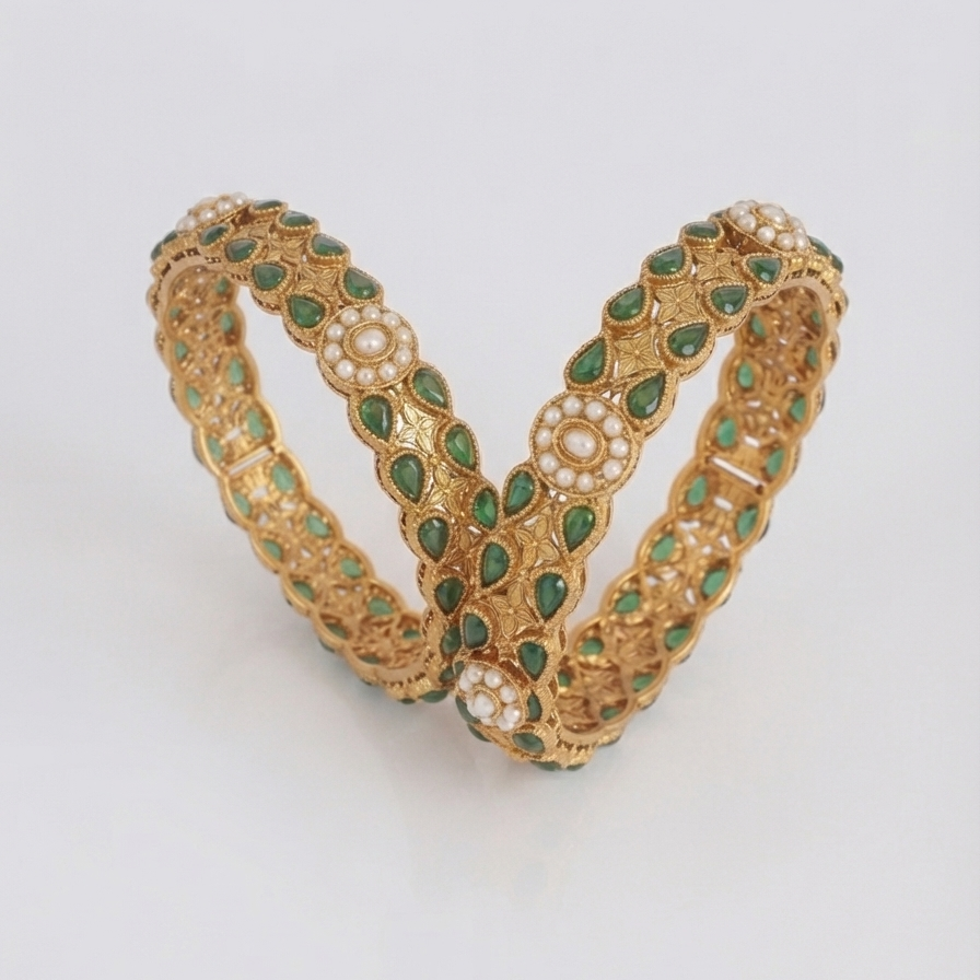 Polki Teardrop Kara