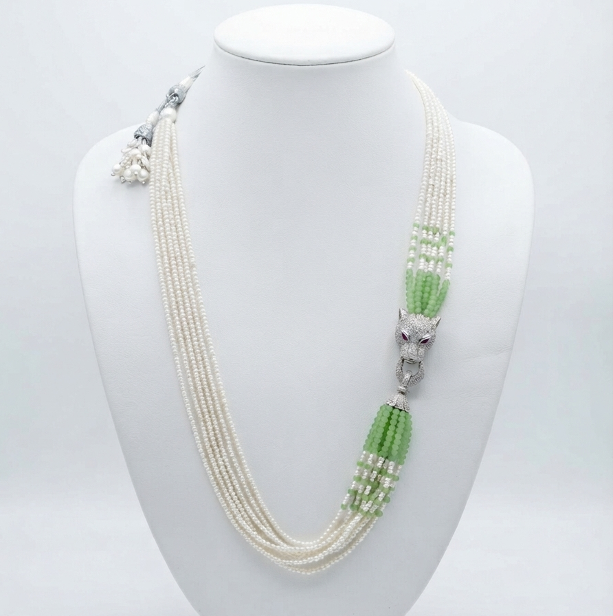 Jade Tassel Mala