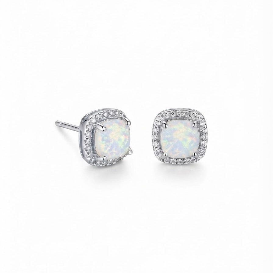 Cushion Opal Studs
