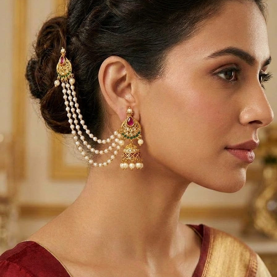Pearl Sahara Jhumka