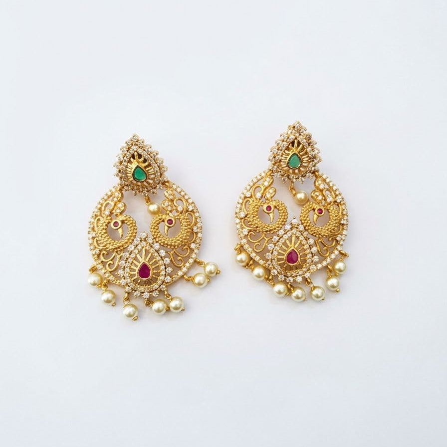 Filigree Peacock Earings