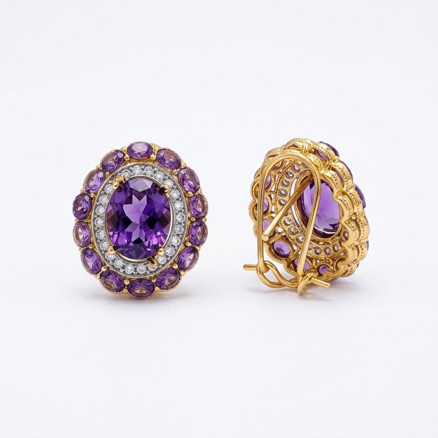 Amethyst Vespera Studs