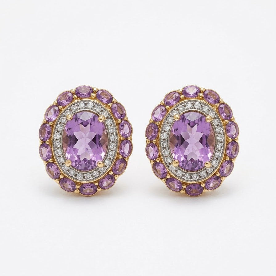 Amethyst Vespera Studs