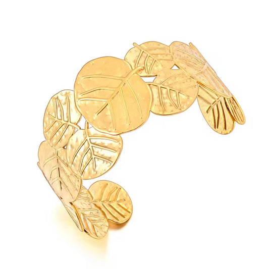 Ovate Gold Bangle