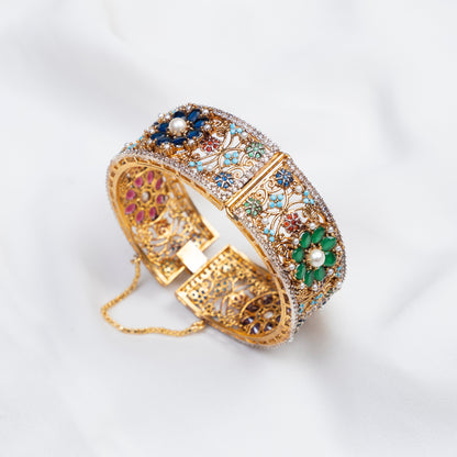 Naurattan Floral Bangle