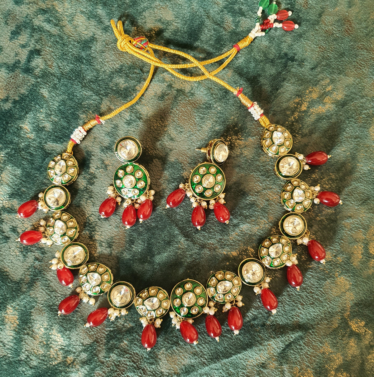 Ruby Kundan Set
