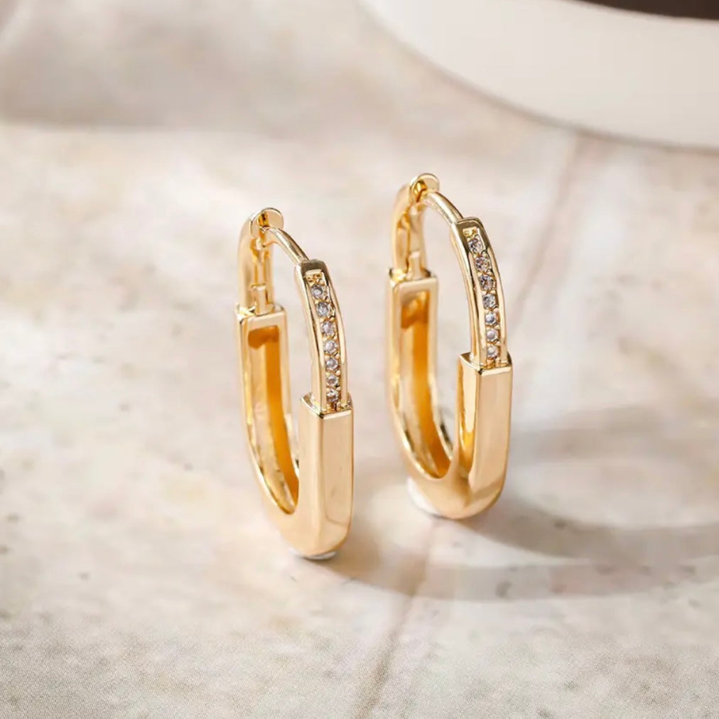 Lock Earrings - Gold