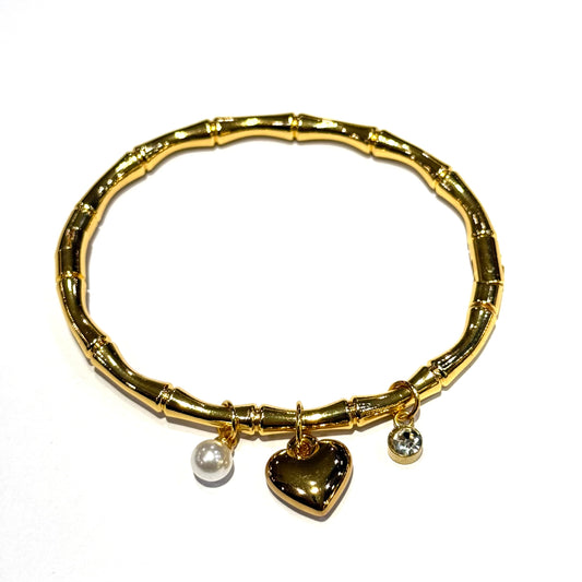 Bamboo Heart charm