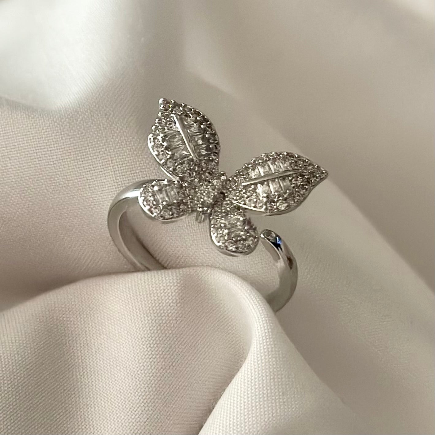Butterfly Zircon Ring