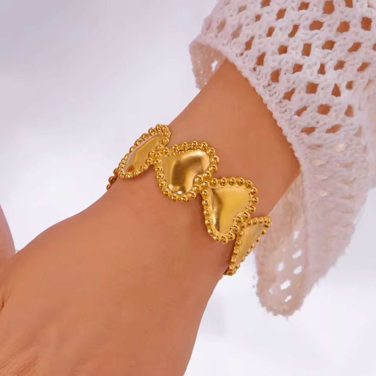 Heart Patched Cuff