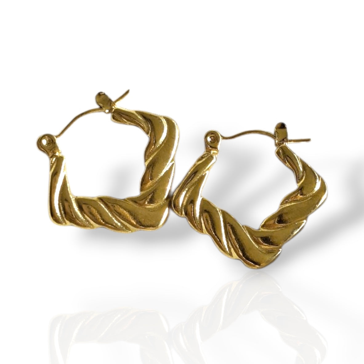 Lined Square Hoops
