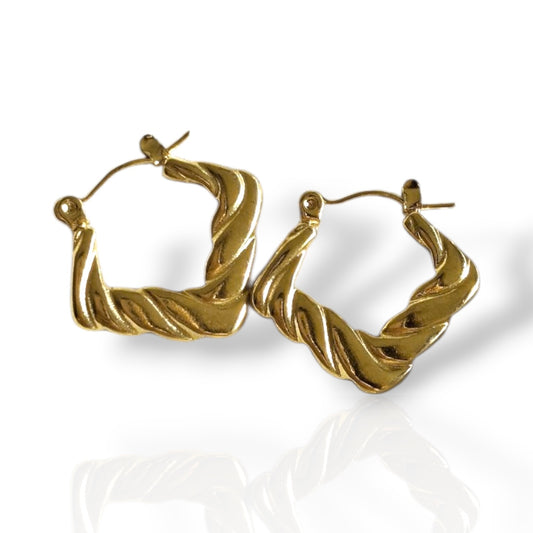 Lined Square Hoops