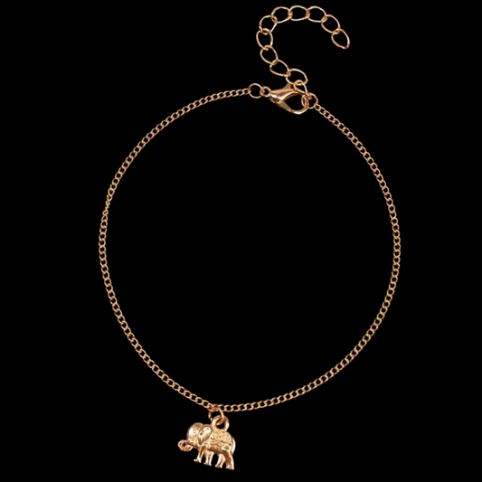 Elephant charm anklet