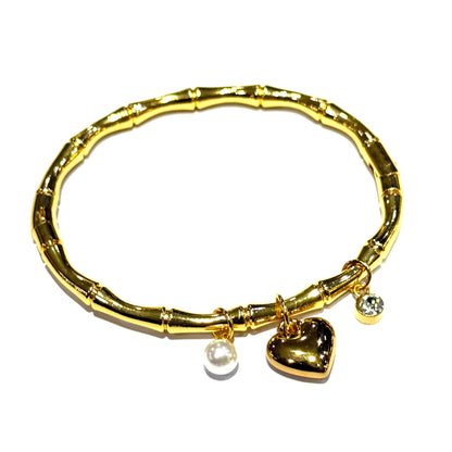 Bamboo Heart charm