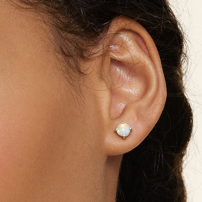 Fire Opal stud Earrings