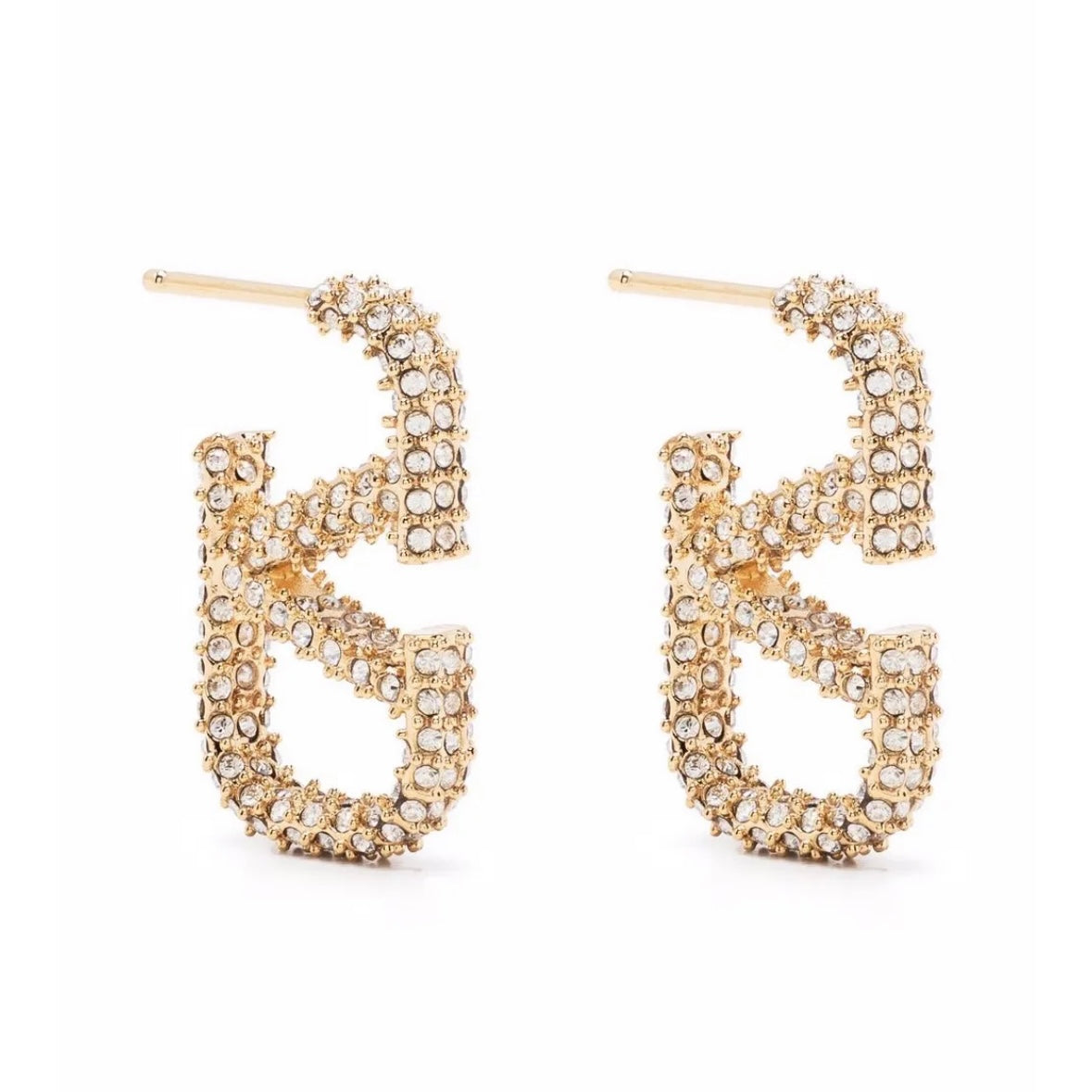 V Crystal Studs