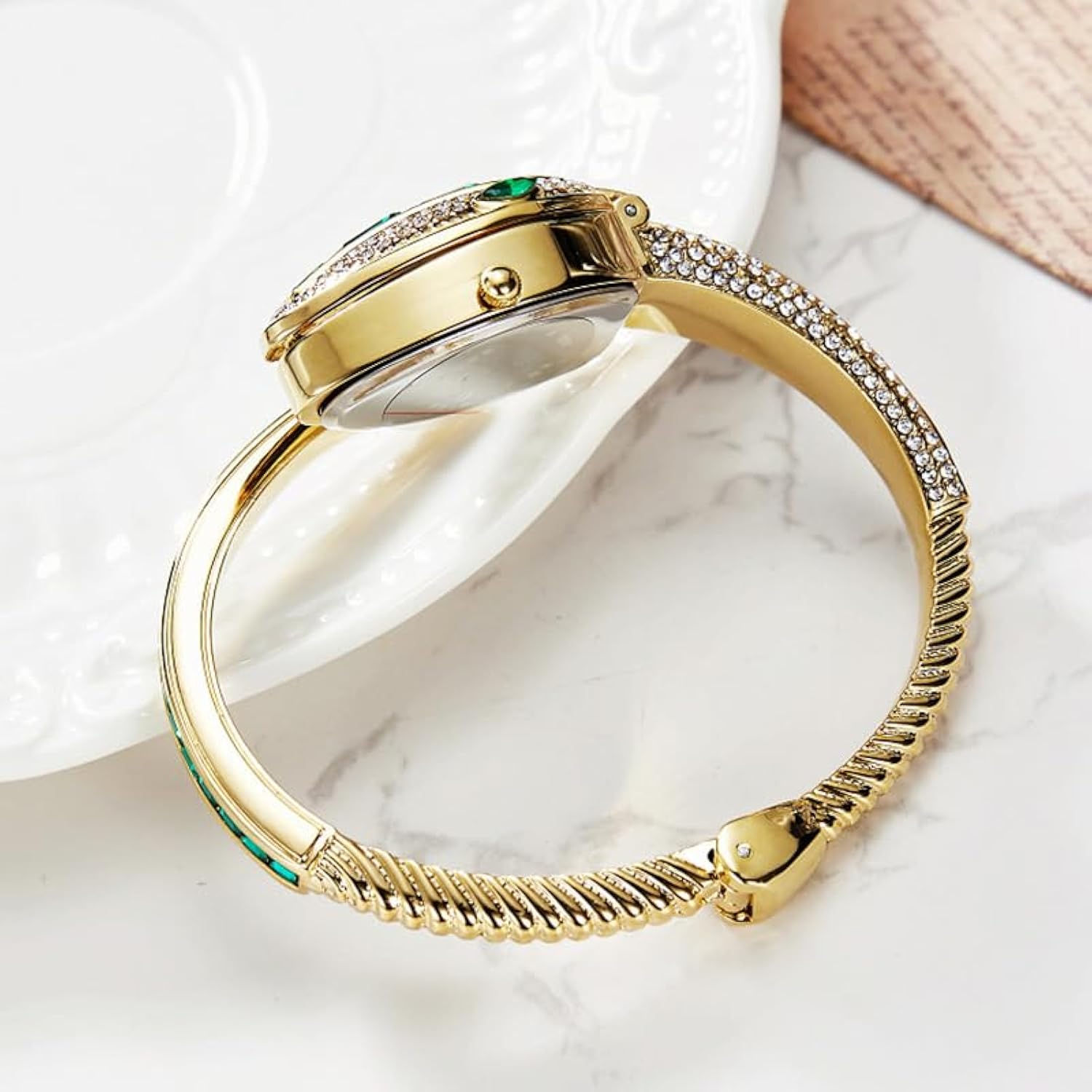Serpentine Watch Band - Zircons
