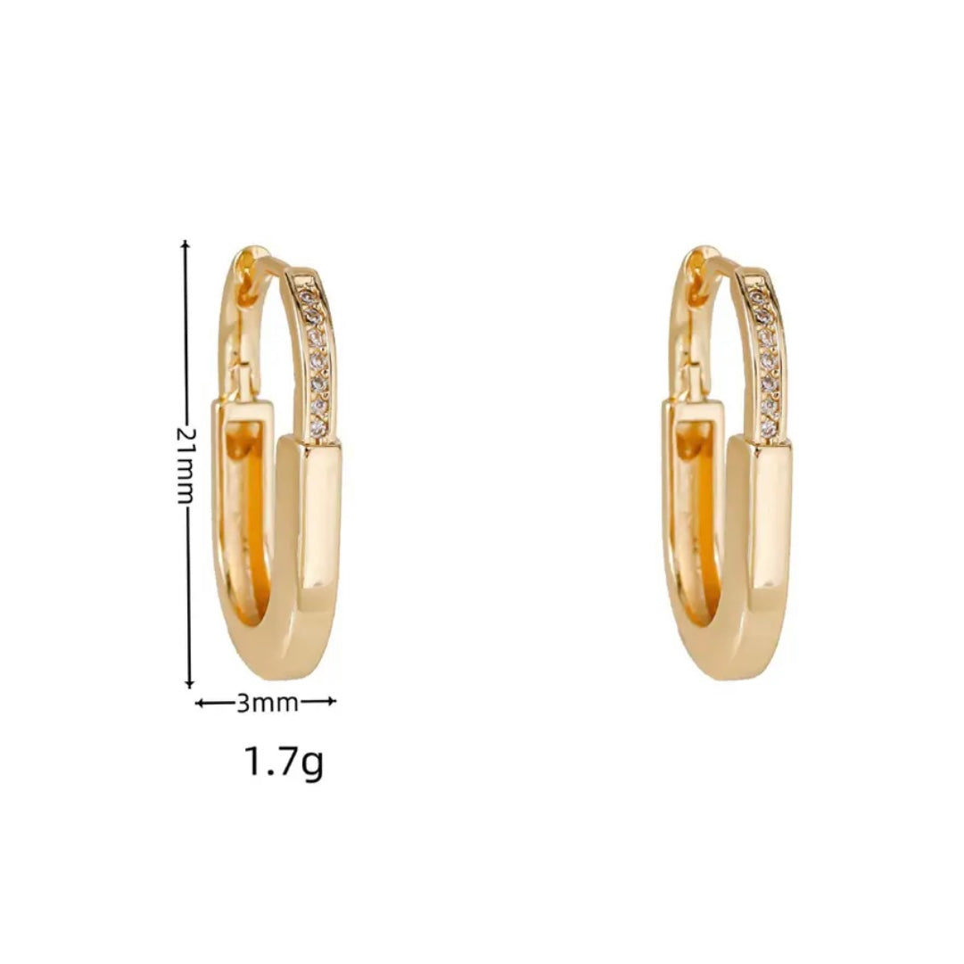 Lock Earrings - Gold