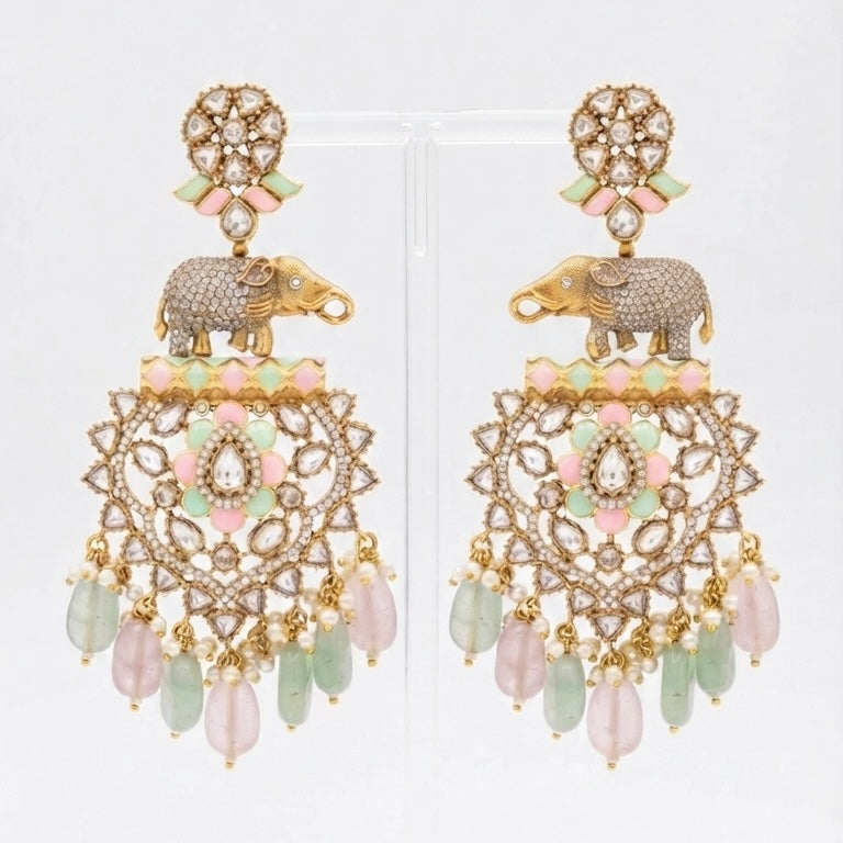 Haathi Mahal Polki Earring