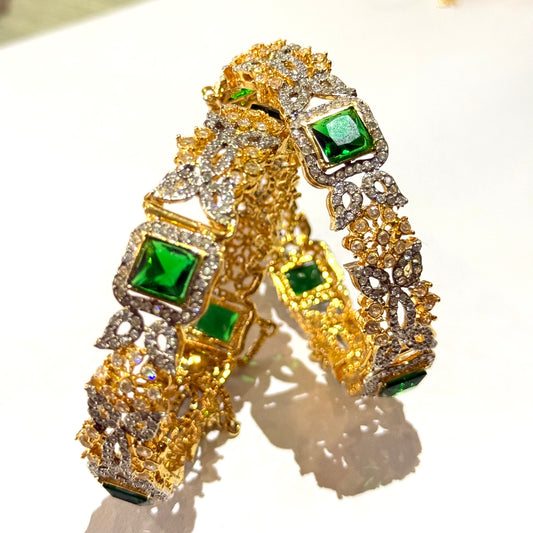 Emerald Cube Bangle