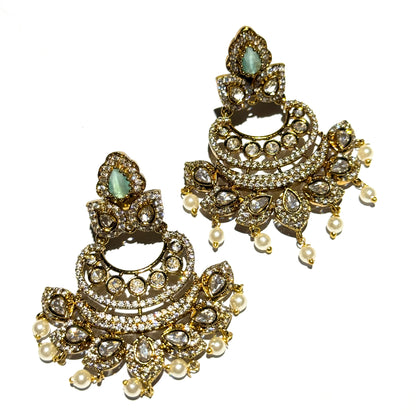 Jaipuri Polki - Mint Green