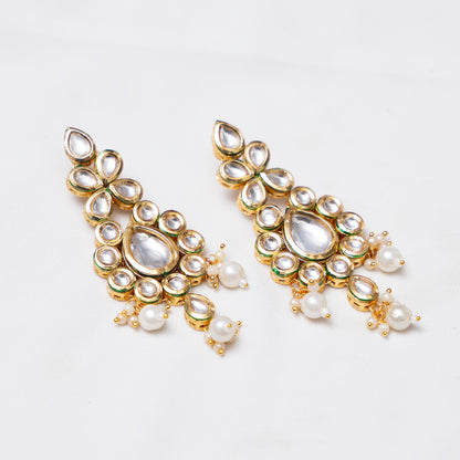 Ziya Pearl Kundan Earrings