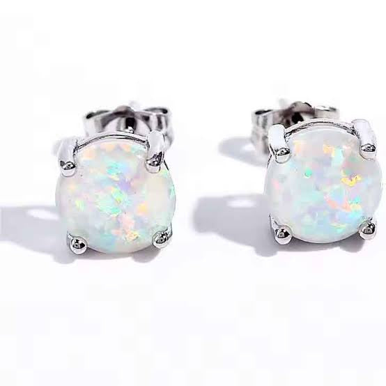 Fire Opal stud Earrings
