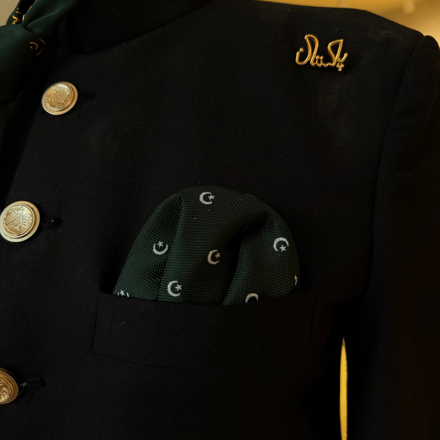 Chaand Sitara Pocket Square