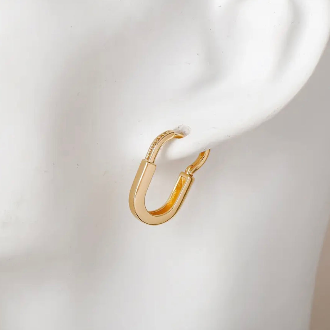 Lock Earrings - Gold