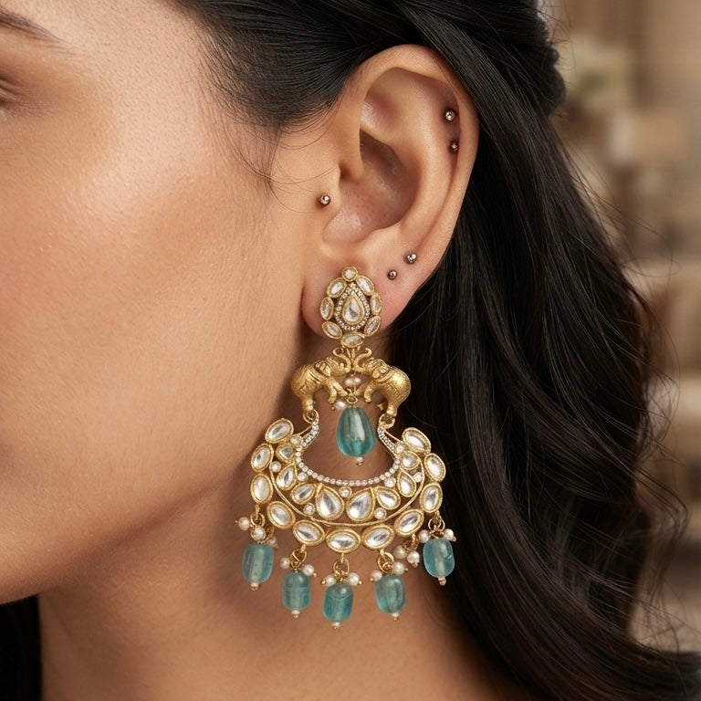 Polki Maharaj Earrings