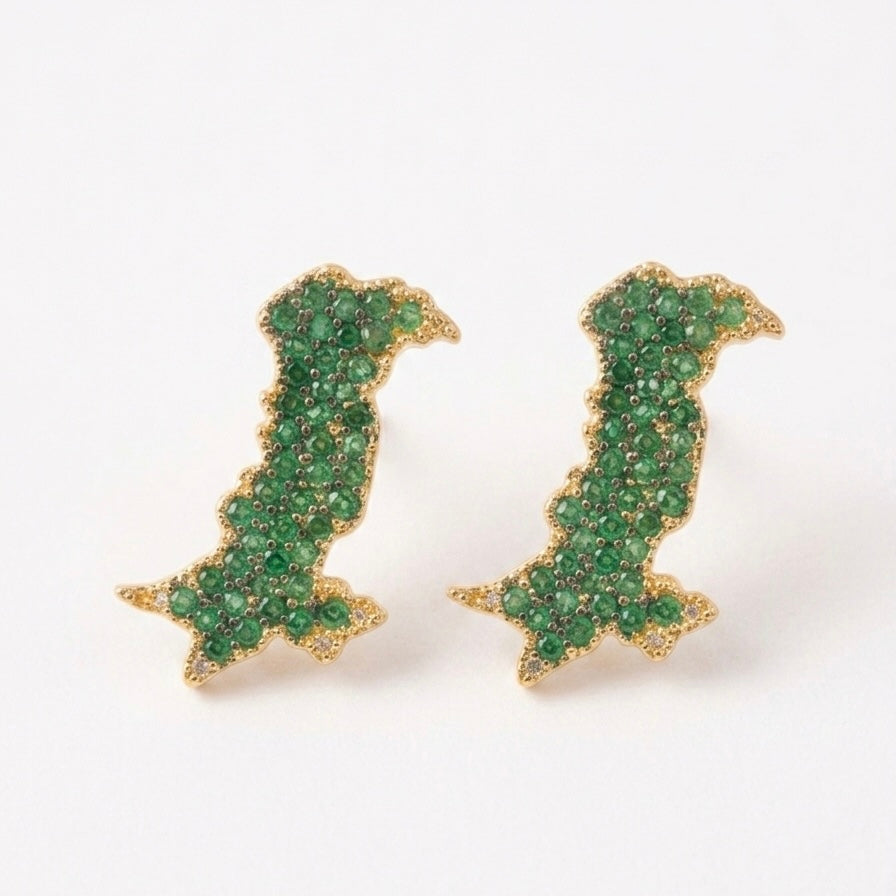 Pak Map Stone Studs