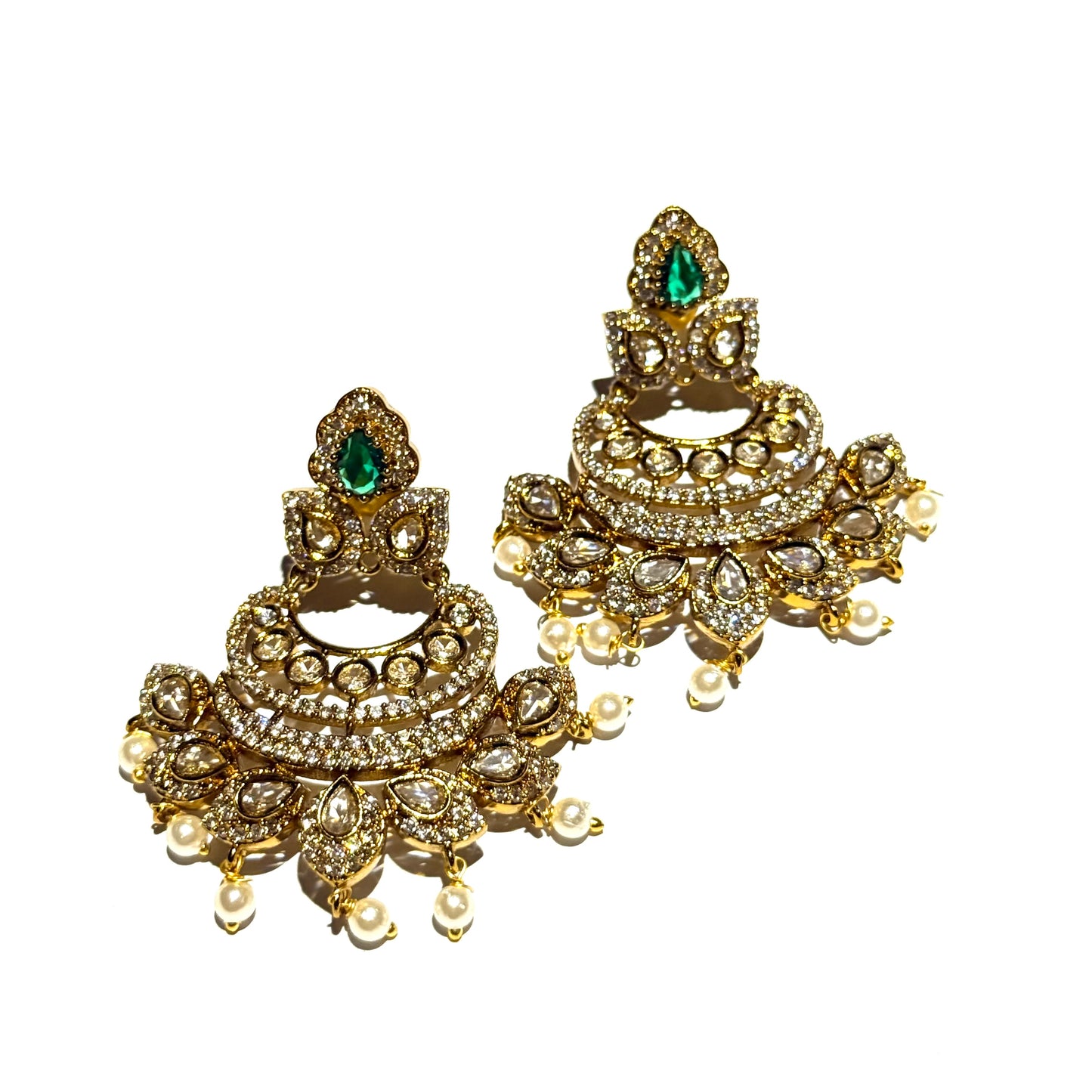 Jaipuri Polki - Emerald Green