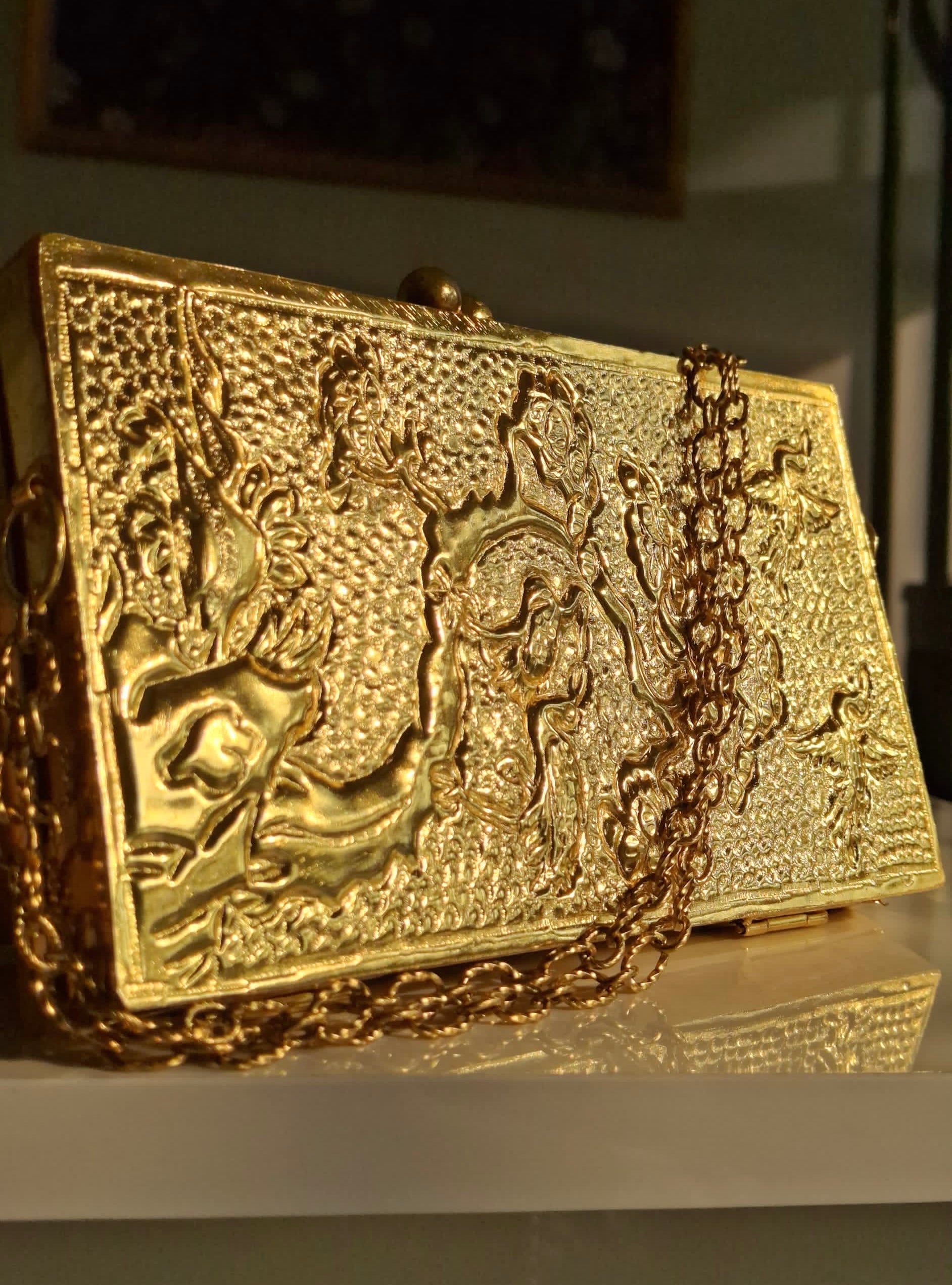 Panchee Embossed Rectangle Clutch