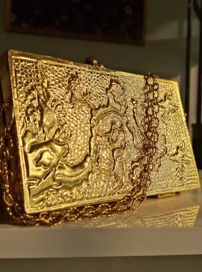 Panchee Embossed Rectangle Clutch
