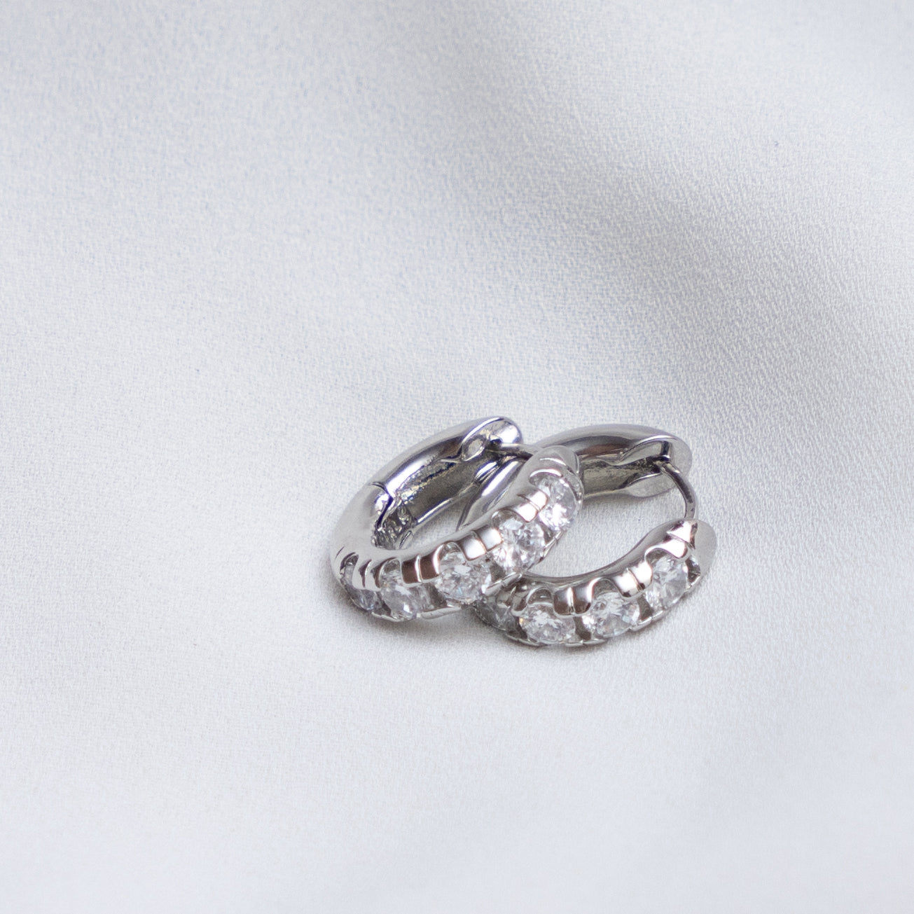 Solid Zircon Hoops