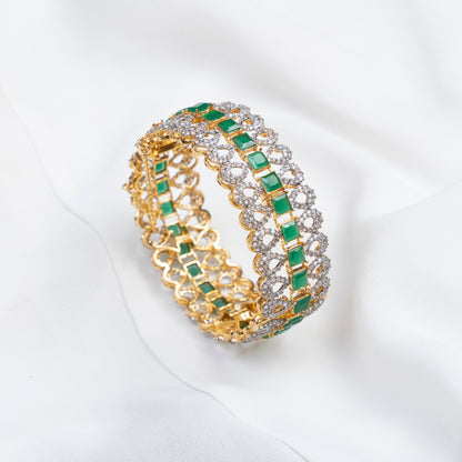 Lustrous Stone Loop Bangle