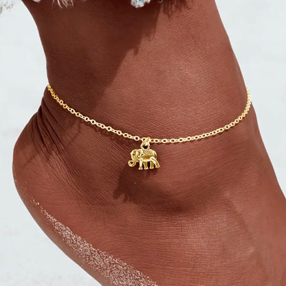 Elephant charm anklet