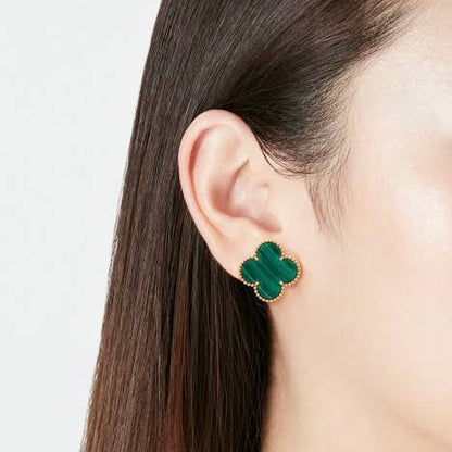 Malachite Motif Earrings