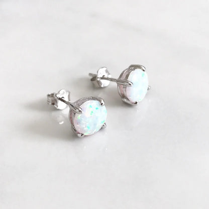 Fire Opal stud Earrings