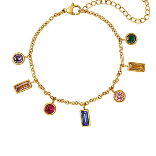 Zircon Charm Bracelet