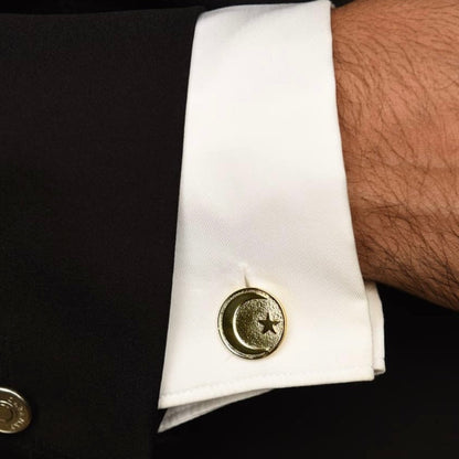 Chaand Sitara Cufflinks - Gold