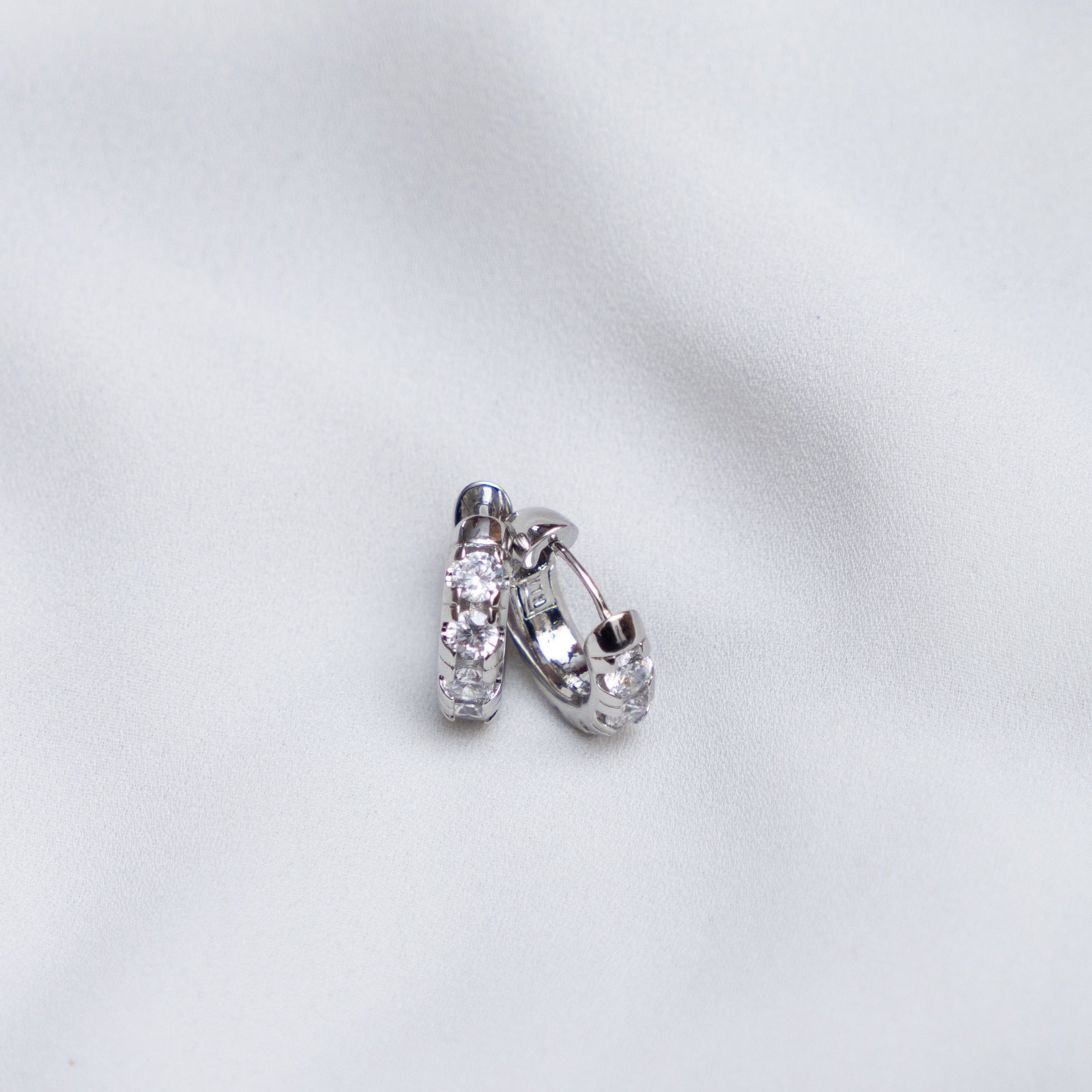 Solid Zircon Hoops