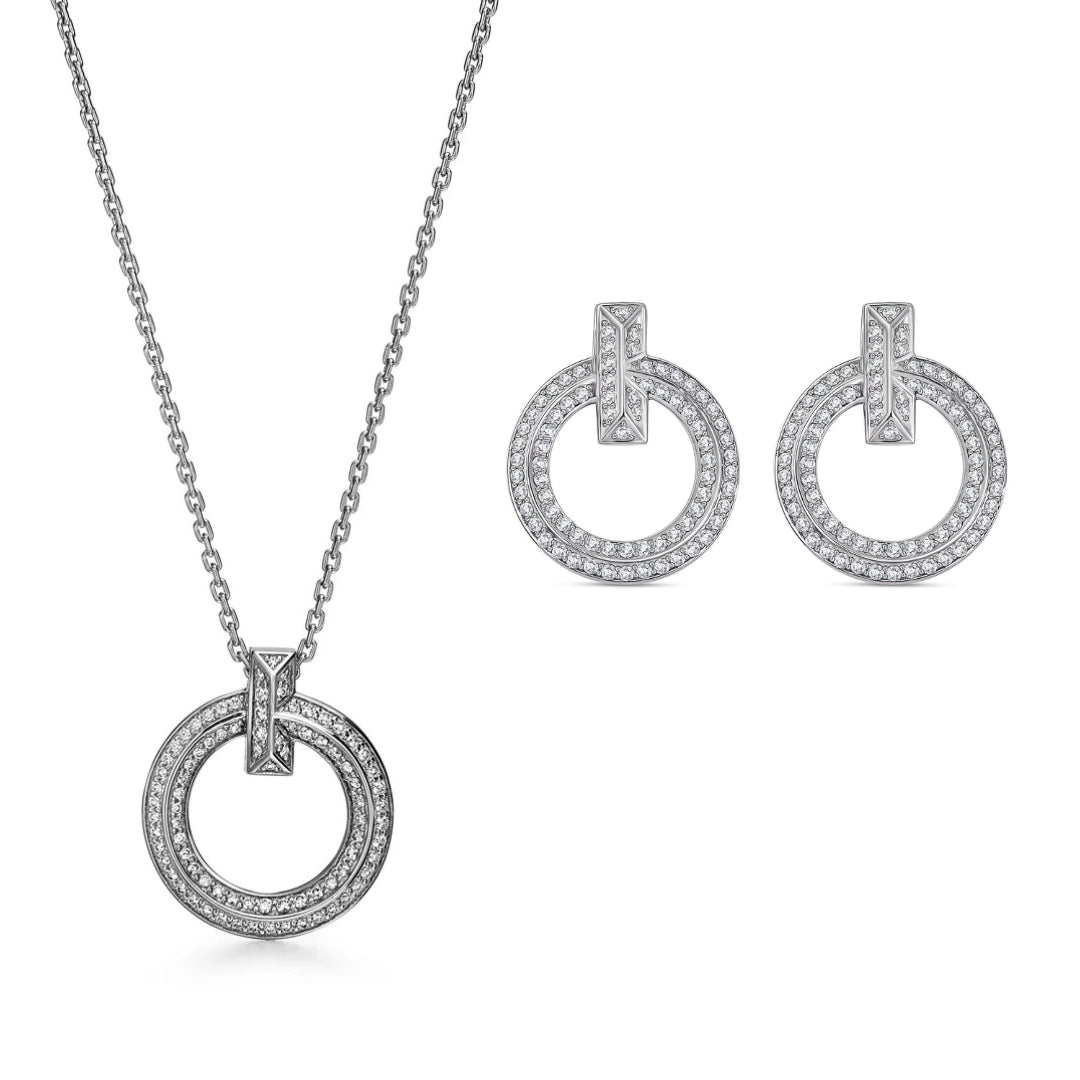 T Stone Pendant Set
