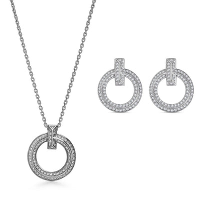 T Stone Pendant Set