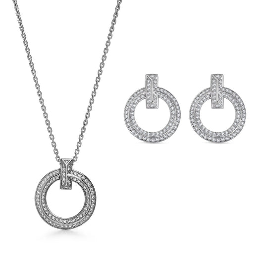 T Stone Pendant Set