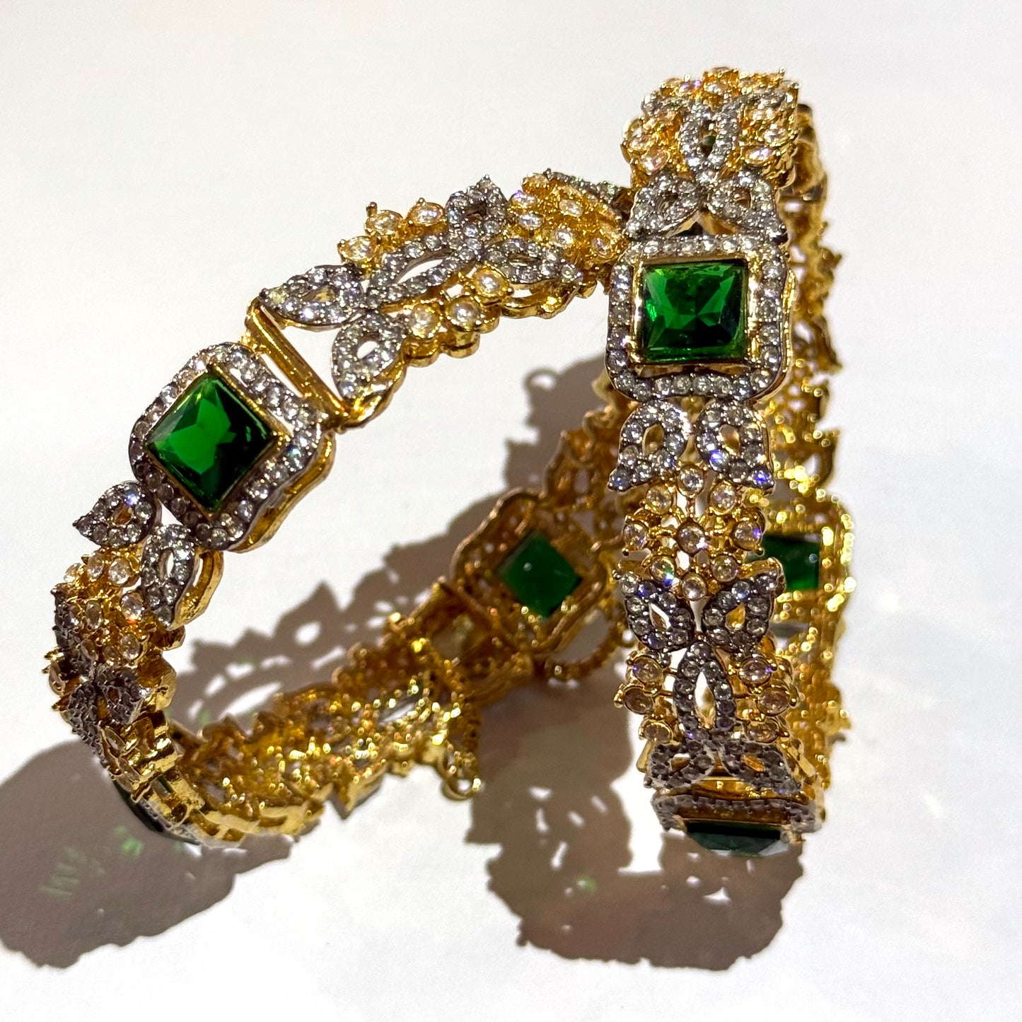 Emerald Cube Bangle