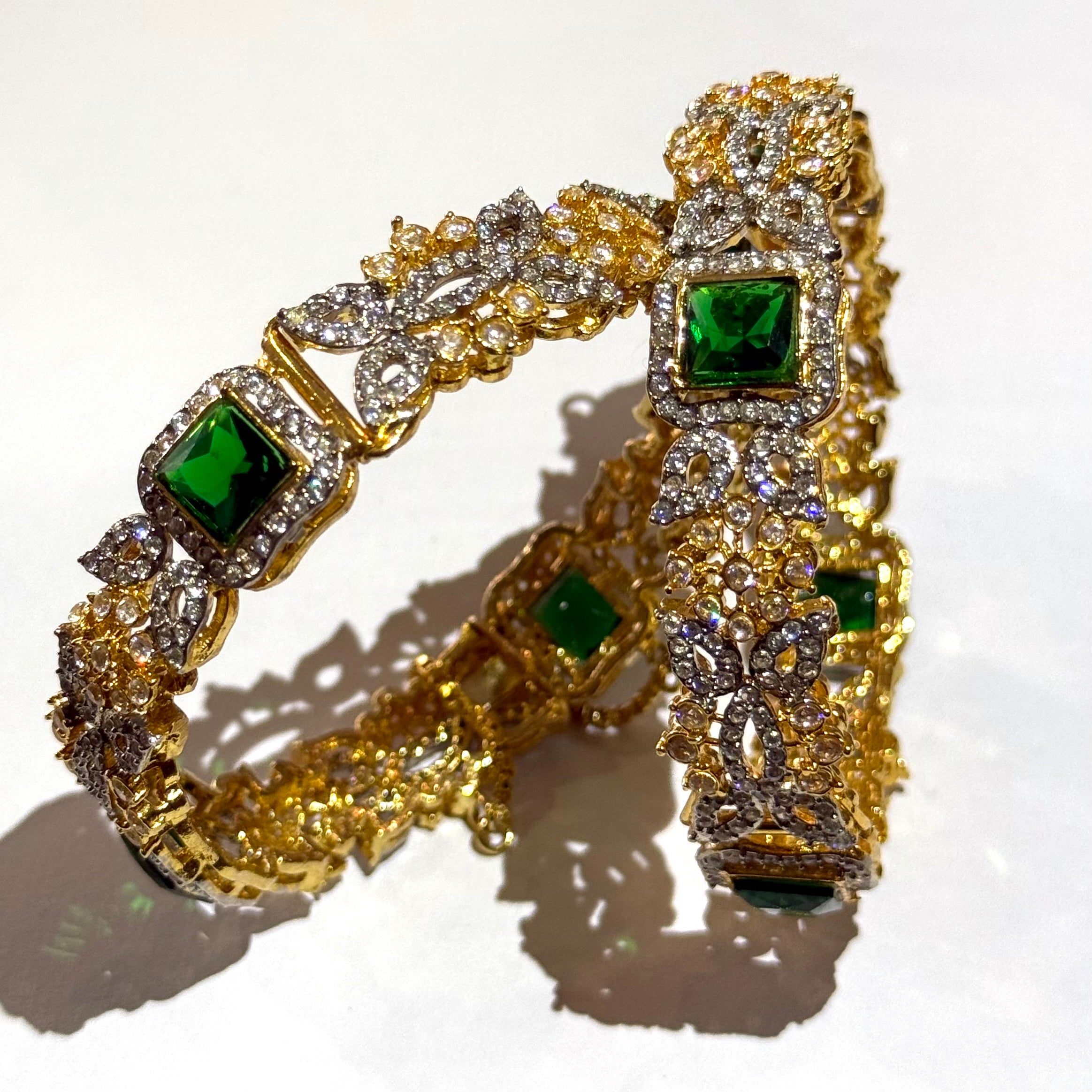 Emerald Cube Bangle